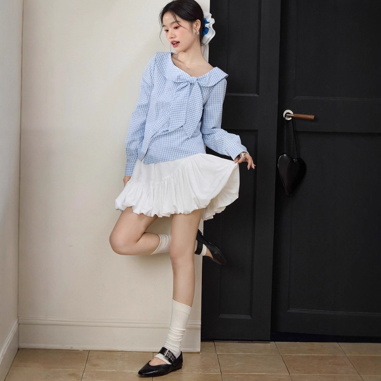 衬衫短款长袖衬衣娃娃衫小衫25秋季新款女气质上衣KSL2507015|undefined