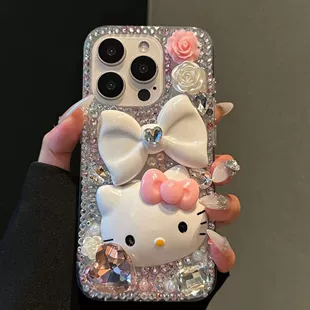 Хелло Китти, яблоко, iPhone16, защитный чехол с бантом, iPhone17, iPhone17 Pro, защитный чехол, осеняя защита