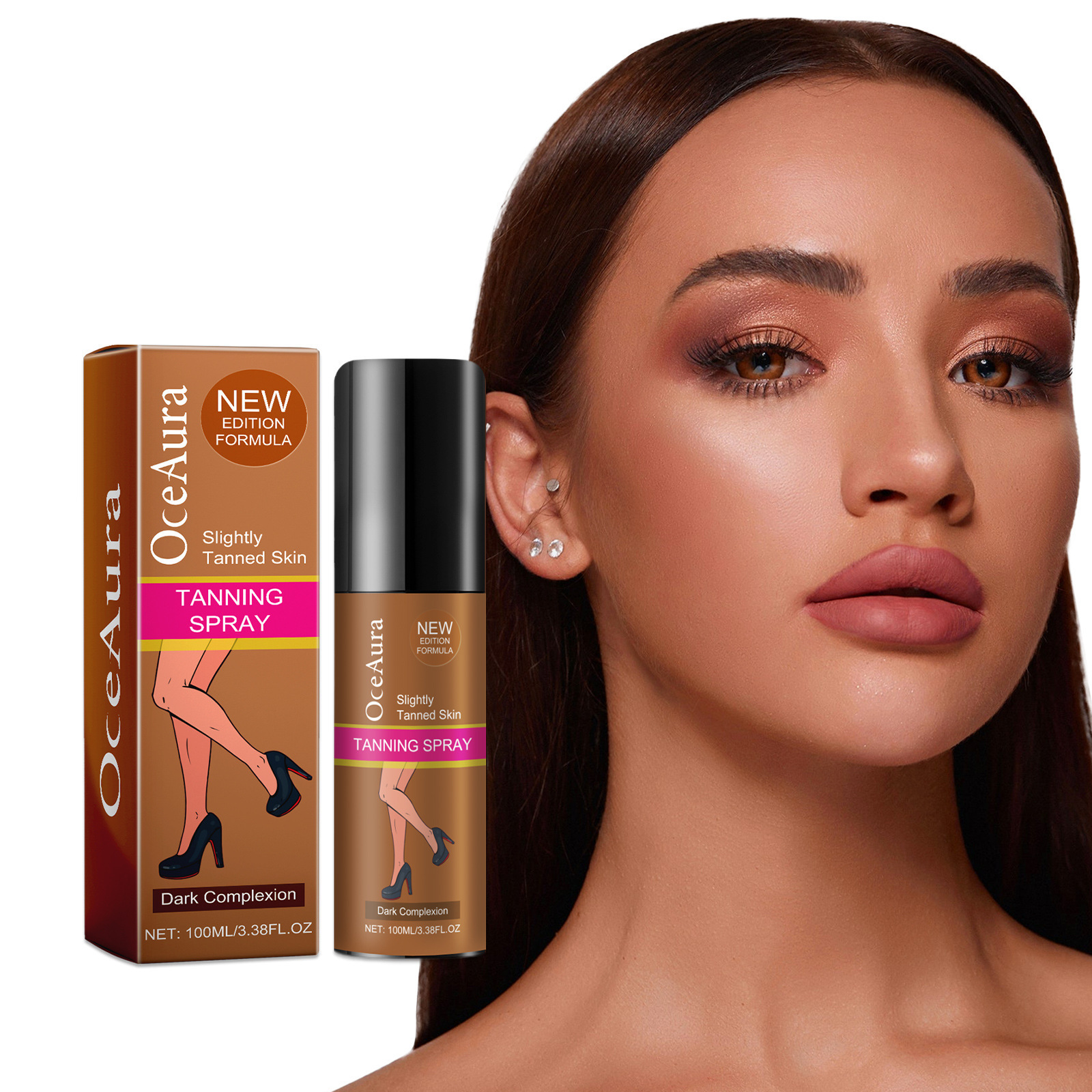 Oceaura Radiant Glow Spray Natural and Gentle Skin-Enhancing Wheat Bronze Silky-Smooth Texture Clear and Lightweight Spray