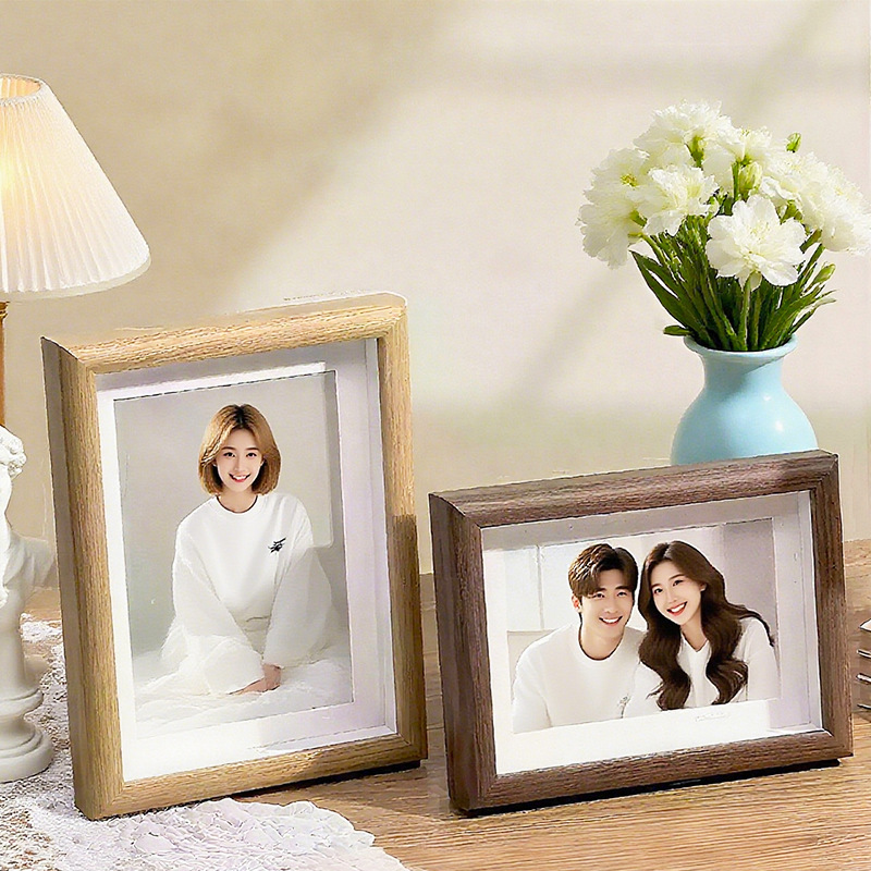 Couple Photo Frame Wedding Gift Table Wedding Photo Anniversary Manufacturer Wholesale Direct Sales Wooden Picture Frame Gift Frame