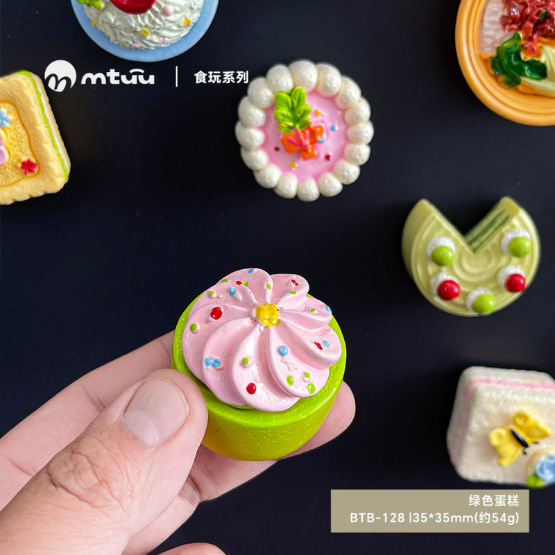 卡通食玩磁吸冰箱贴仿真肠粉慕斯蛋糕磁性个性摆件居家装饰留言贴|undefined