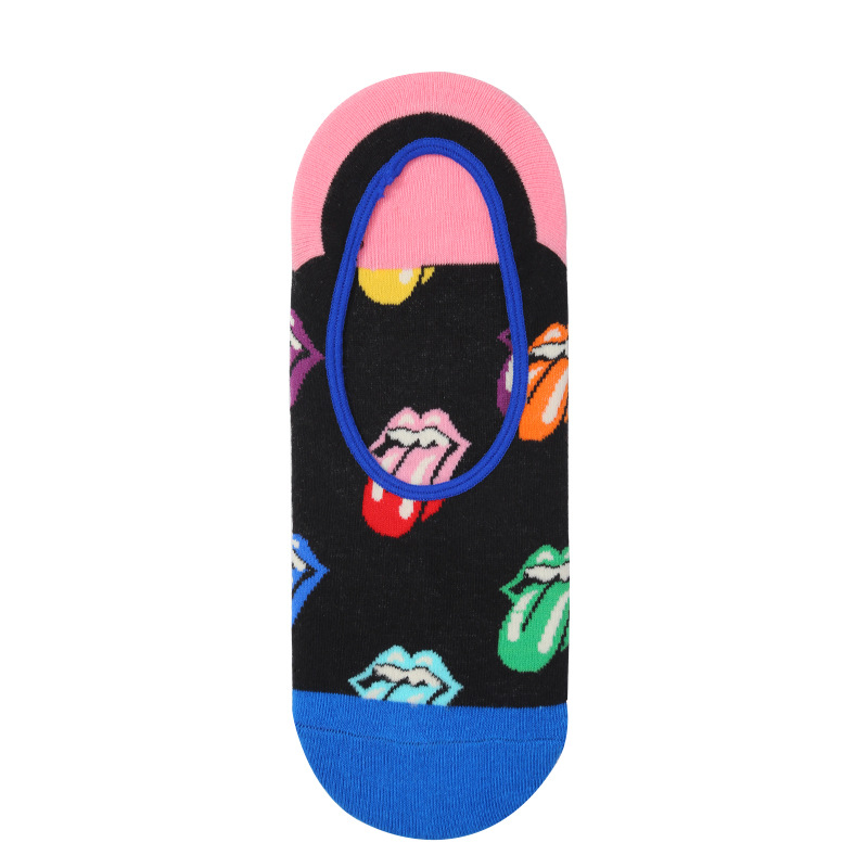 Unisex / men and women can trend tongue short tube (boat socks) socks