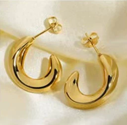 Серьги из нержавеющей стали, европейский стиль, 18 карат, опт, французский стиль