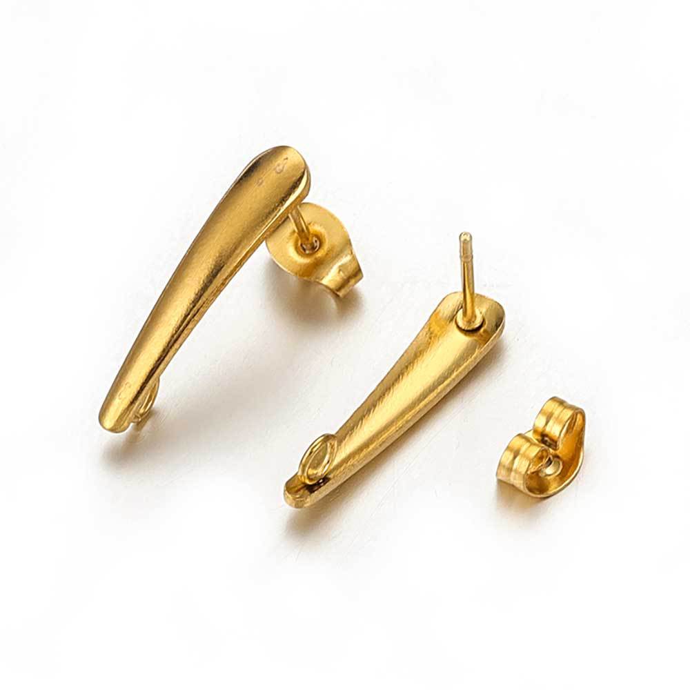 20 PCS/Package Stainless Steel Solid Color Ear Stud Accessories Simple Style display picture 2
