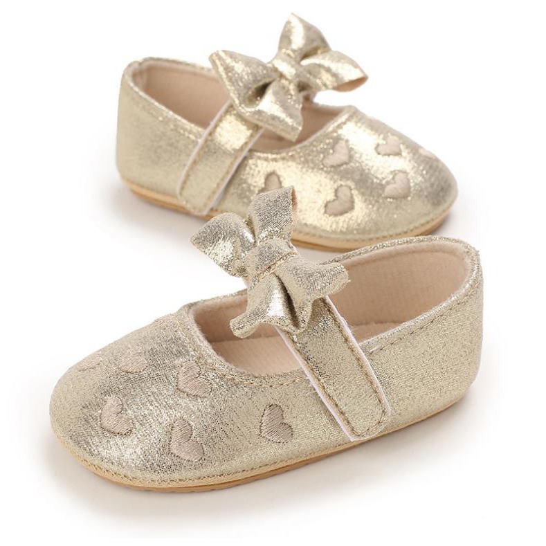 Bow baby princess shoes spring and autumn cotton toddler shoes…