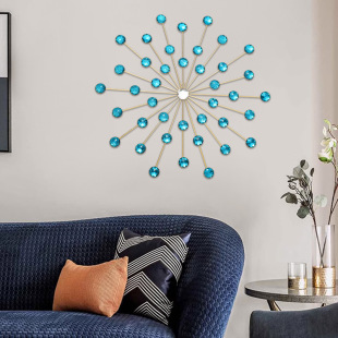 Starry iron wall decoration European-style simple metal wall hanging living room wall decoration fashionable modern light luxury pendant