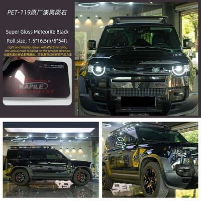 Auto Color Change Film – Powder, Full Body Car Cover Color - pet-black-meteorite-15217m