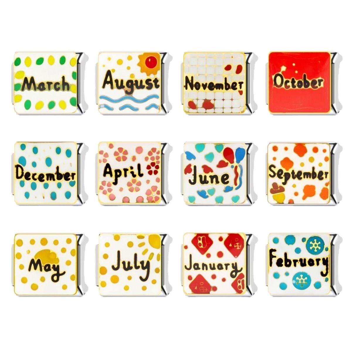 Stainless Steel Elastic Twelve Constellations Bracelets