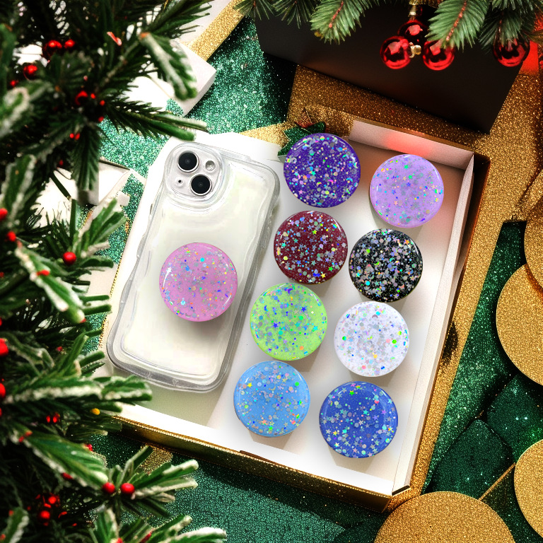 8g Weight Universal Applicable Brands Airbag Bracket Classification Epoxy Material Colorful, Starry Sky Pattern Shiny Style Colorful Starry Sky Epoxy Shiny Universal Airbag Bracket 无