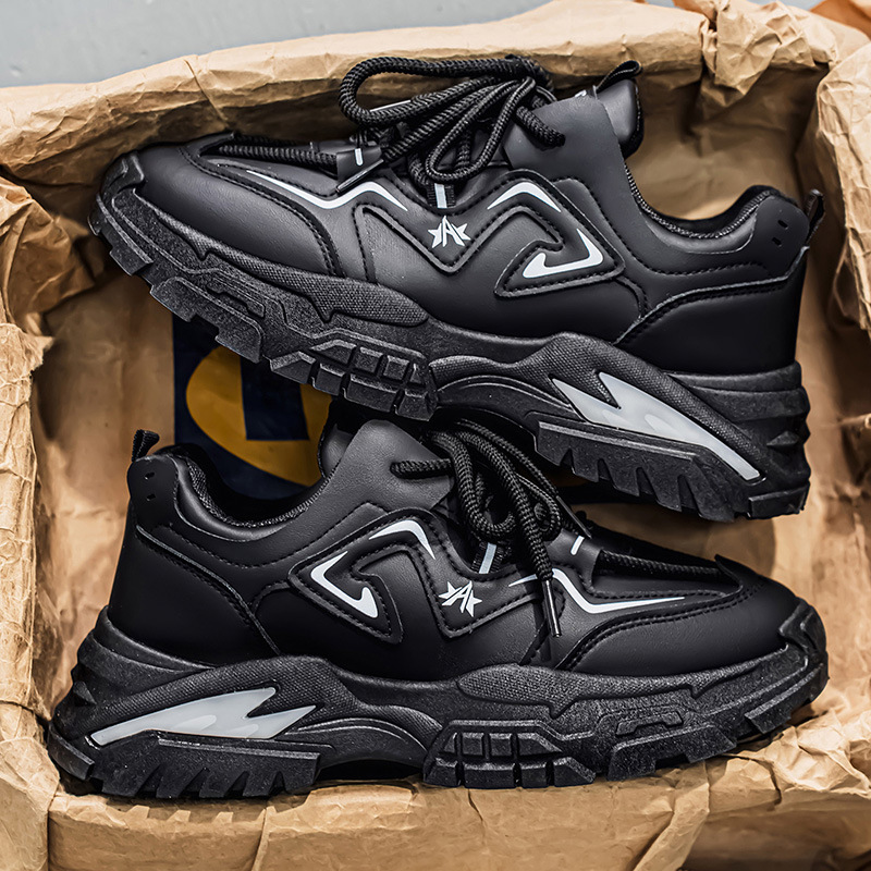 Zapatos de hombre de invierno de trabajo de trabajo zapatos de protección laboral de hombre zapatos deportivos ociosos retro con suela gruesa aumentada de herramientas