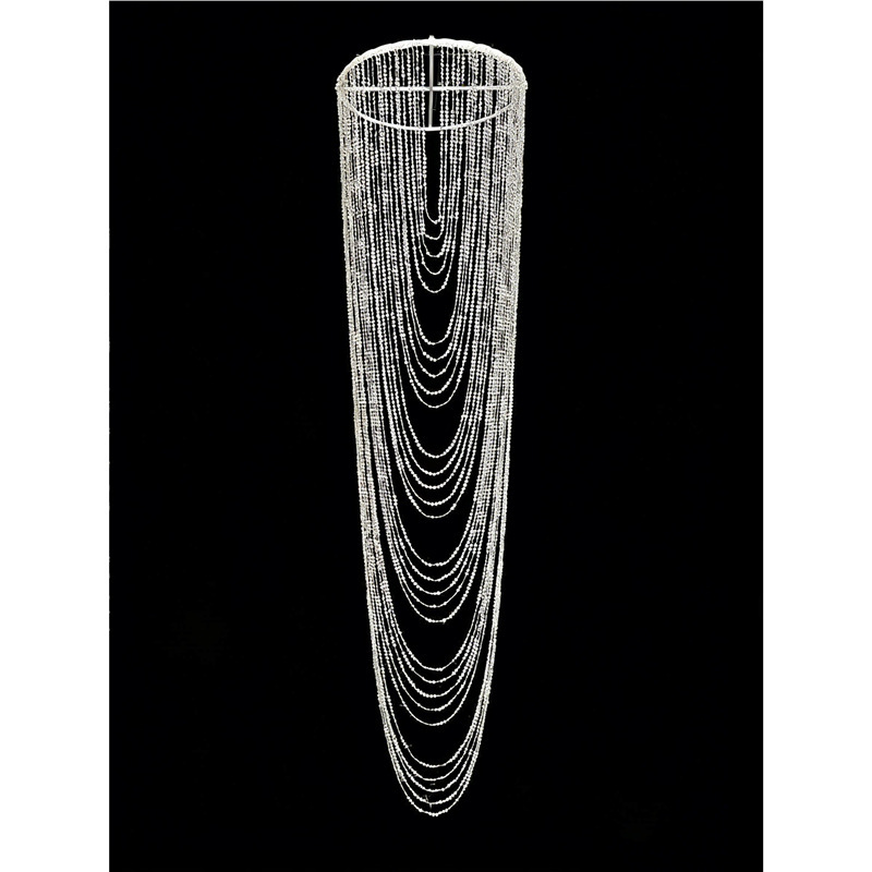 Iron Art Orchid Boat Ring Acrylic Crystal Korean-Style Bead Curtain European-Style Hotel Wedding Hall Ceiling Bead Chain Wedding Props