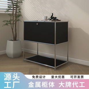 USM柜陈列饰品展示架定制不锈钢拼装组装柜家用商用餐边柜MD-001-阿里巴巴