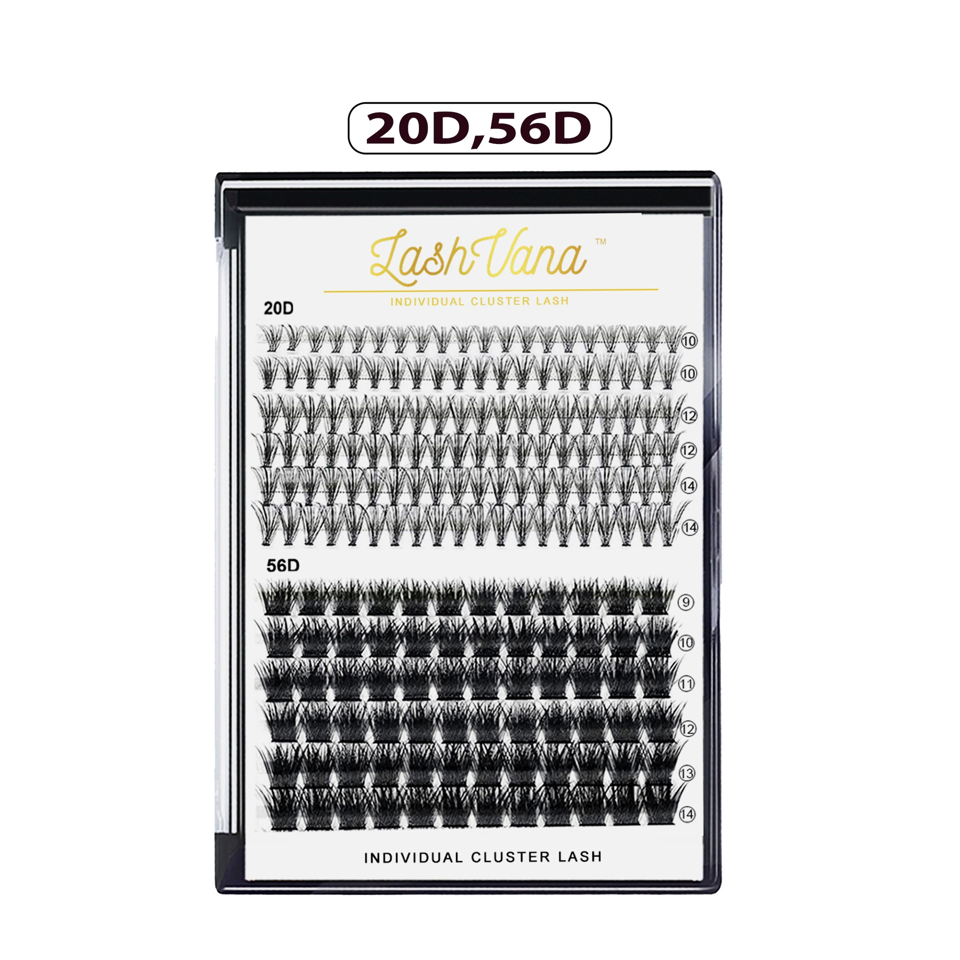Eyelash Kit (DIY) 240 Cluster Lashes, Multi-Volume Sets with Tweezers & Glue Options