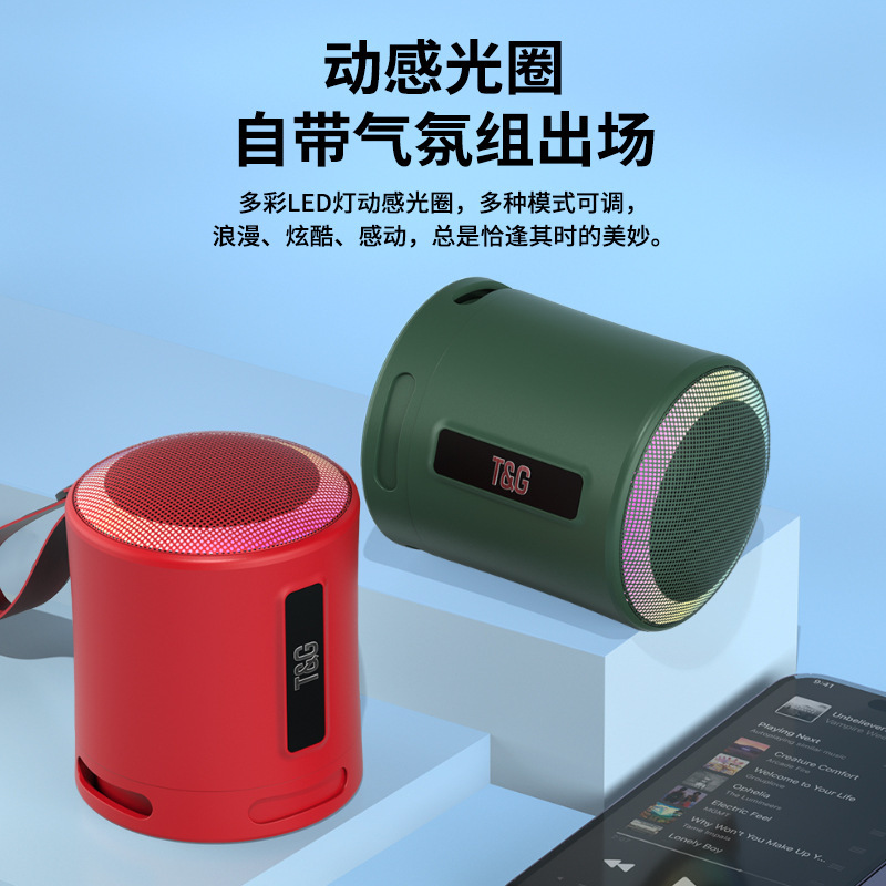 Altavoces Bluetooth transfronterizos TG373 inalámbricos de alta calidad de sonido subwoofer pesado mini tarjeta USB al aire libre sonido Bluetooth