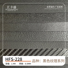 黑色纹理经典皮革皮裤外套鞋材服装面料PU革耐磨防水人造革合成革
