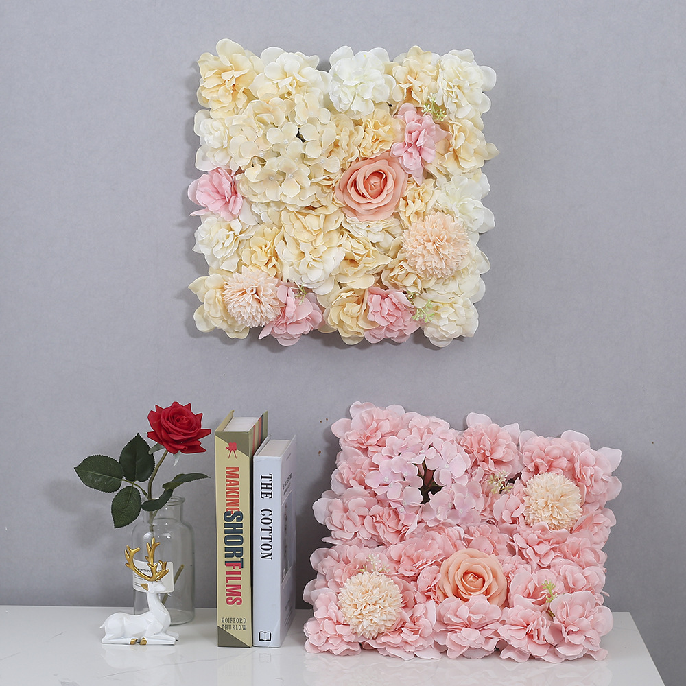 Artificial Plant Wall, Wedding Background Rose Wall, Artificial Flowers, Shopping Mall Window Decoration, Green Plant Wall, Hydrangea Arrangement