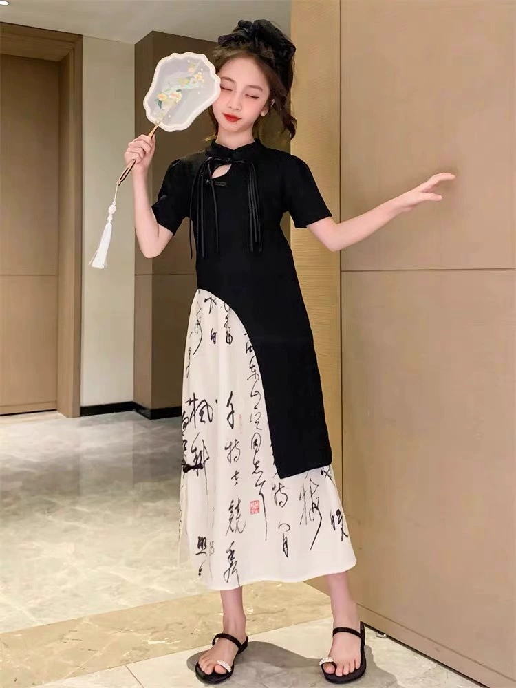 Cloth, summer set, cheongsam, Chinese style