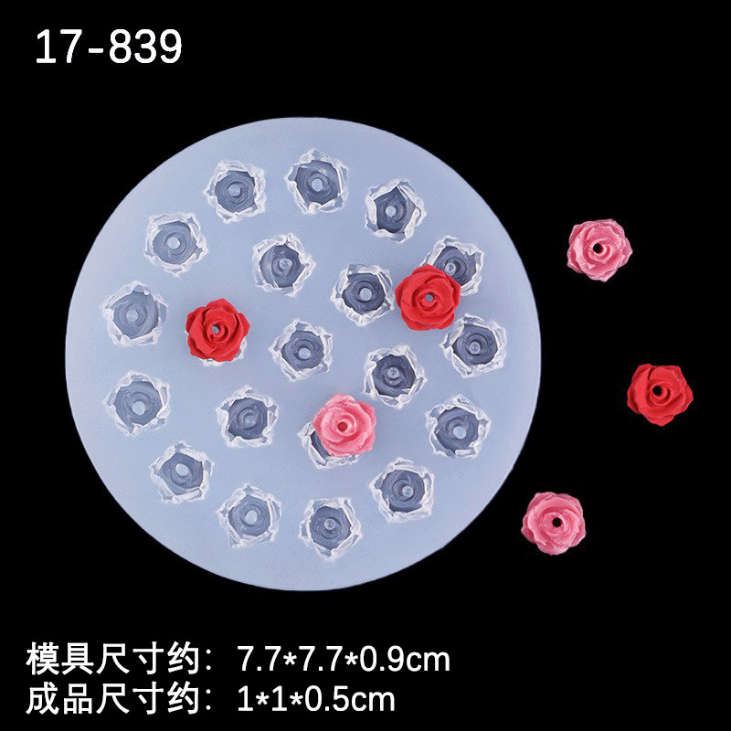 Mini Rosa flor de cerezo pastel de chocolate hornear molde de silicona cristal epoxi accesorios hechos a mano molde decorativo