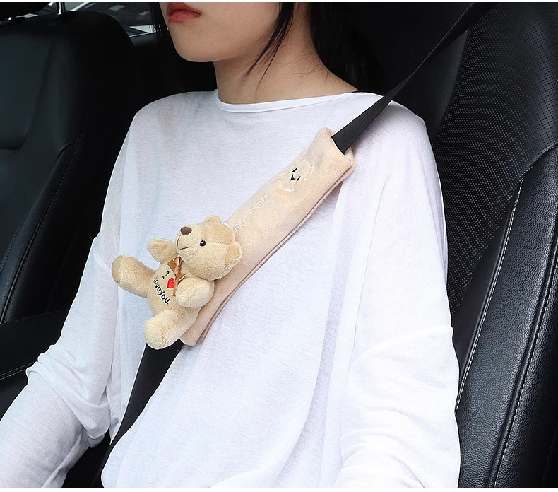 Car seat belt shoulder protective cover creative personality children's protection anti-tightening neck soft Four Seasons fashion brand lengthened
