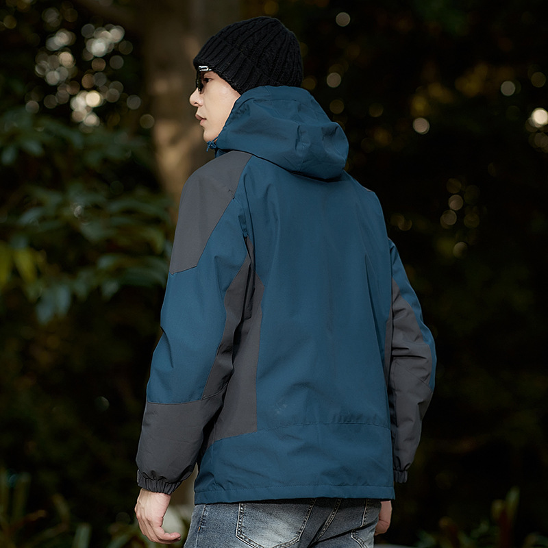 23 otoño y invierno nuevo al aire libre explosión hombre y mujer vestir pareja 3 en 1 a prueba de viento dos piezas fábrica de chaqueta al por mayor