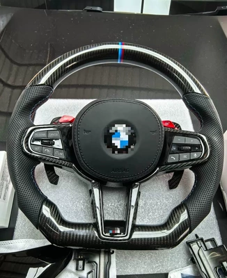 Suitable for BMW M4 carbon fiber CS steering wheel 3 Series 5 Series F30F10 F15G30G38G20G28 modification (Steering wheel) - bmw-cs-steering-wheel-assembly