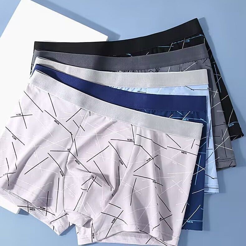 Trendy and stylish men's underwear, summer men's boxer briefs, skin-friendly, breathable, mid-waist, printed shorts Trendy and stylish men's underwear, summer men's boxer briefs, skin-friendly, breathable, mid-waist, printed shorts