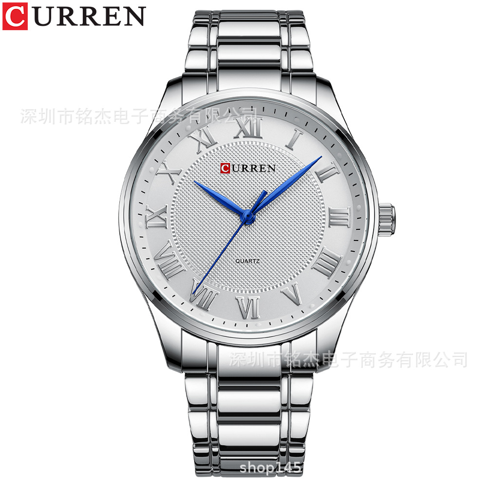 Silver with silver shell White face