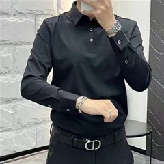 ファッションの秋の新型男性の純色は順を垂れてしわに抵抗します。