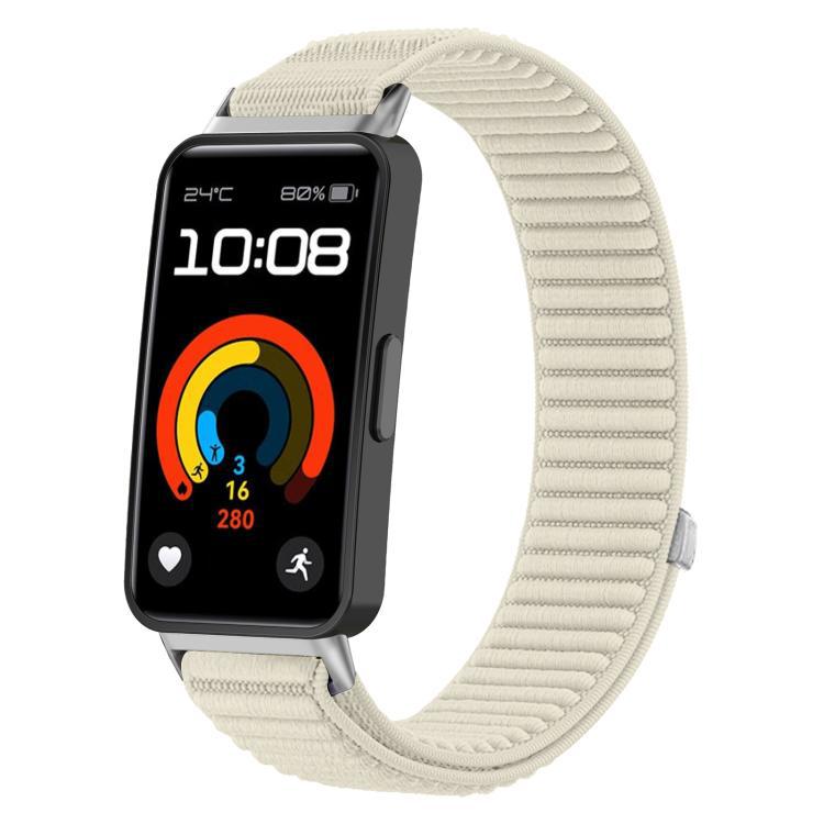 Para Huawei Band10 / 9 / 8 xDfind Wild Mountain Pattern Trenzed Nylon Velcro Bandera