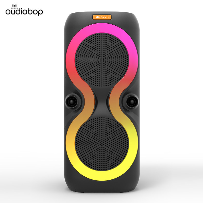 altavoz bluetooth oudiobop doble altavoz impactante efecto de sonido altavoz portátil al aire libre subwoofer estéreo