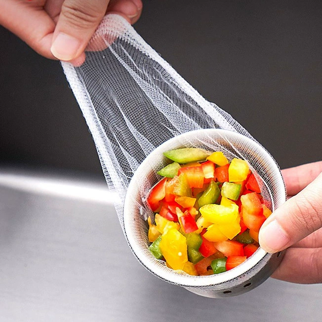 Сетка фильтра для кухонной раковины Раковина для канализации Раковина для овощей Сливное отверстие Слив в полу Одноразовый Слив для остатков Сетчатый мешок