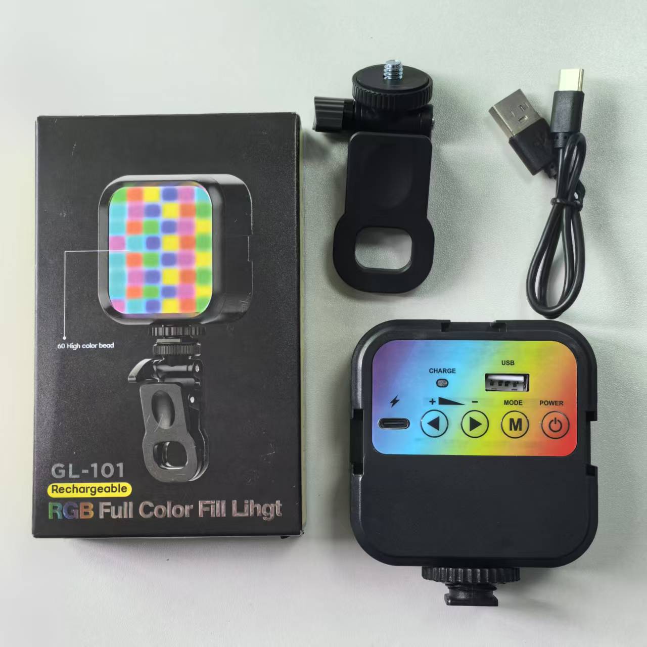 AY83 teléfono móvil en vivo foto reflector de bolsillo de fotografía réflex mini RGB luz de color completo