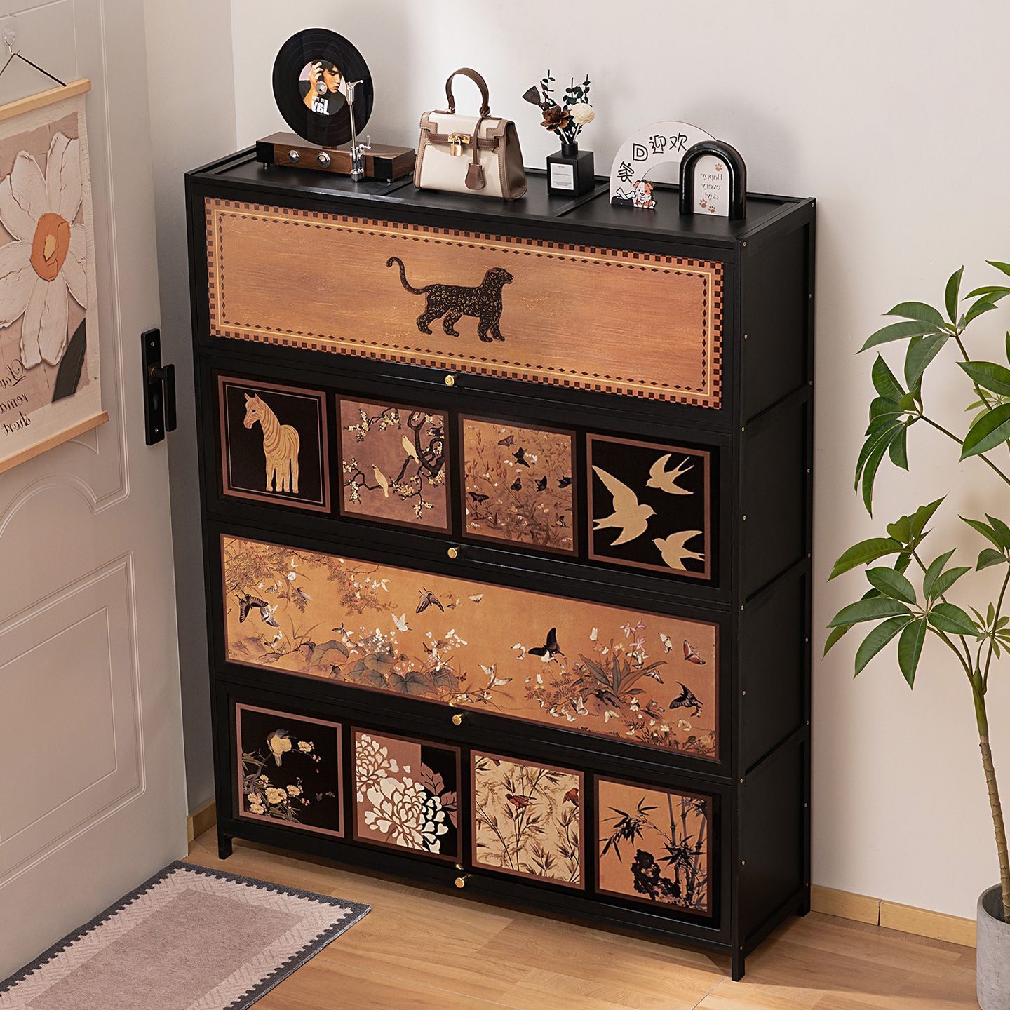 Shoe Cabinet for Home Entrance, New Model Entryway Simple Dustproof Storage Cabinet, Integrated Balcony Multi-Layer Storage