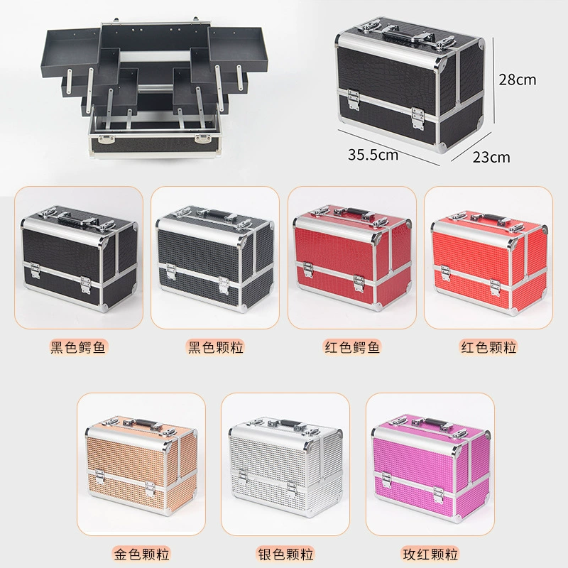 Metal capacious makeup primer, polyurethane storage box for manicure, (Physicals)