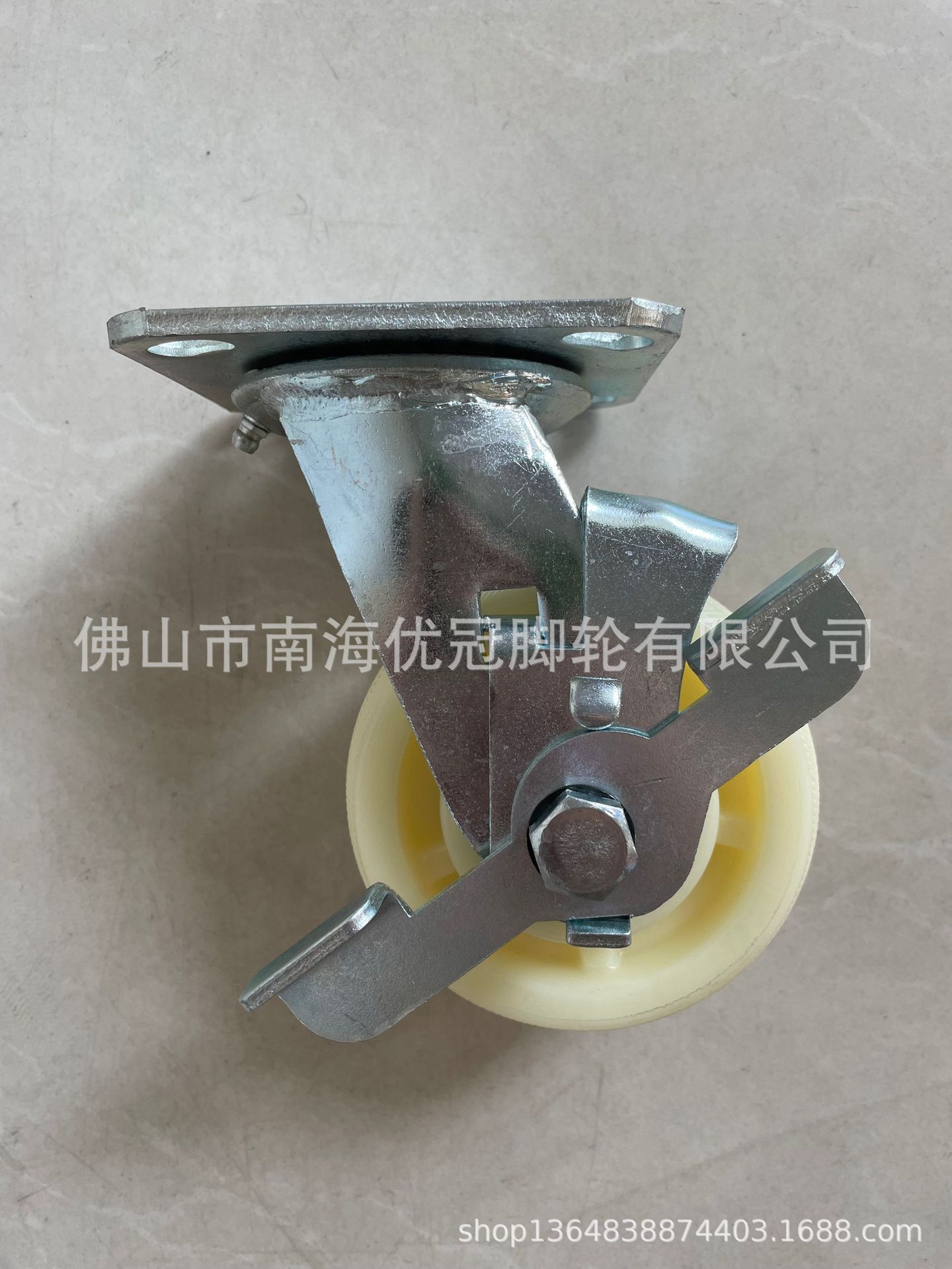 脚轮 5寸重型尼龙万向轮带刹车轮优冠脚轮厂家直销PP轮推车轮