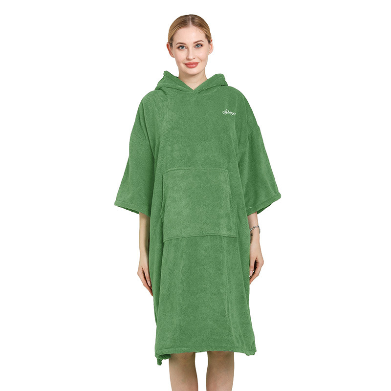 Microfibra de alta y baja capa de lana cambio de ropa Terry Albornoz playa surf natación caliente adulto playa capa