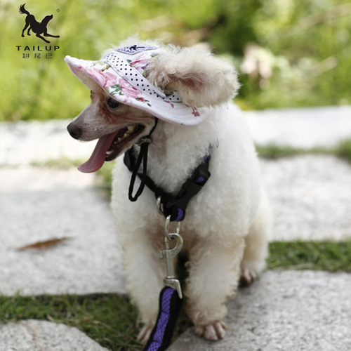Practical puppy hat for summer sunshade and travel, high quality, breathable, new style, stylish pet princess hat, manufacturer mixed batch