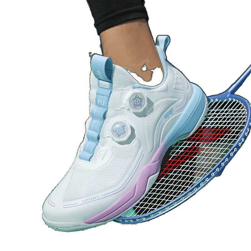Zapatillas de tenis transfronterizas para hombres y mujeres, zapatillas de bádminton, zapatillas de tenis de mesa, hebilla giratoria, zapatillas de malla baja de primavera, zapatillas de tenis de mesa