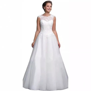 Direct Supply Wedding Dress, Forest Style, 2025 New Model, Simple Round Neck, Large Backless, Travel Photography, Small Train, Slimming Soft Tulle