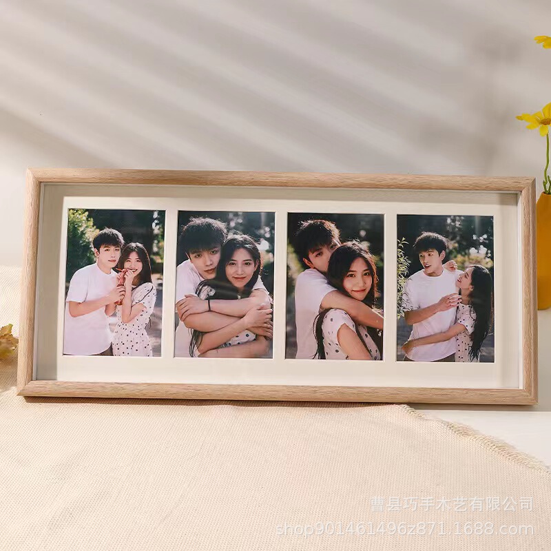 Solid wood photo frame DIY frame creative multi-Palace frame decoration table desktop family portrait decoration decorative wooden picture frame Solid wood photo frame DIY frame creative multi-Palace frame decoration table desktop family portrait decoration decorative wooden picture frame