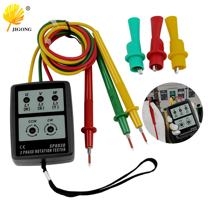 Трехфазный измеритель последовательности фаз трехфазный измеритель тока трехфазный измеритель последовательности фаз переменного тока тестер фазы