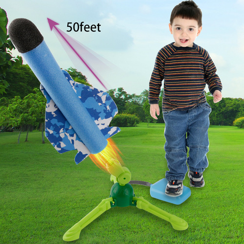Children's Skyrocket Toy Parent-Child Interactive Outdoor Launcher EVA Ball Plaza Lighting Toy Wholesale