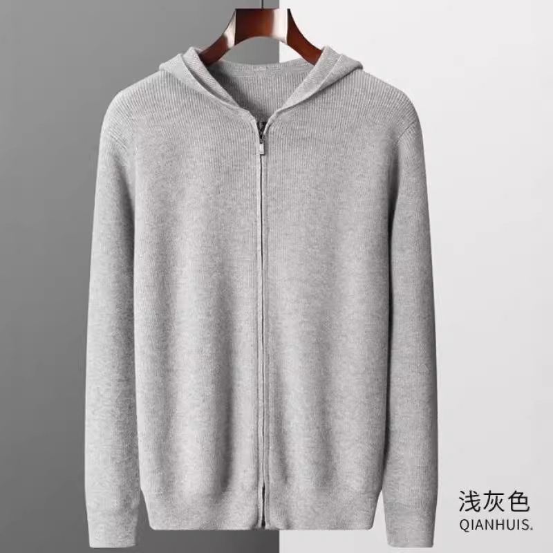 Demi-season cardigan with zipper