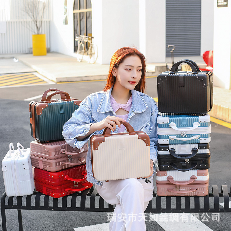 Luggage Case Gift Box Portable Cosmetic Case 14 Inch Mini Advanced Wedding Gift Spring Festival Case Accompanying Gift Cosmetic Bag