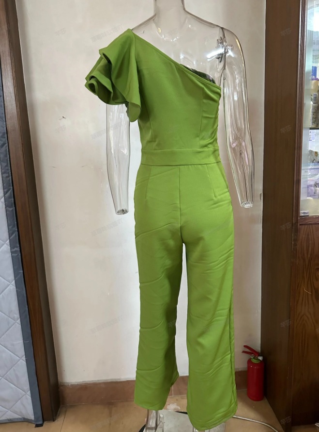 Polyester Fabric Type Wholesale Women's Casual Solid Color Sleeveless Frill Bodysuits