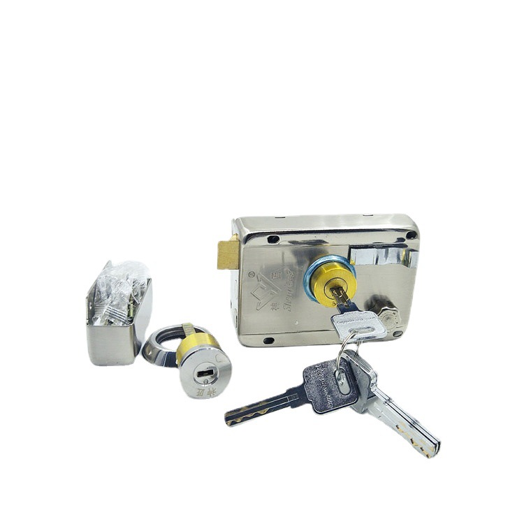 Cerradura de puerta exterior anticuada cerradura de puerta antirrobo puerta de madera interior cerradura de Puerta de Hierro cerradura de puerta de acero inoxidable cerradura antirrobo
