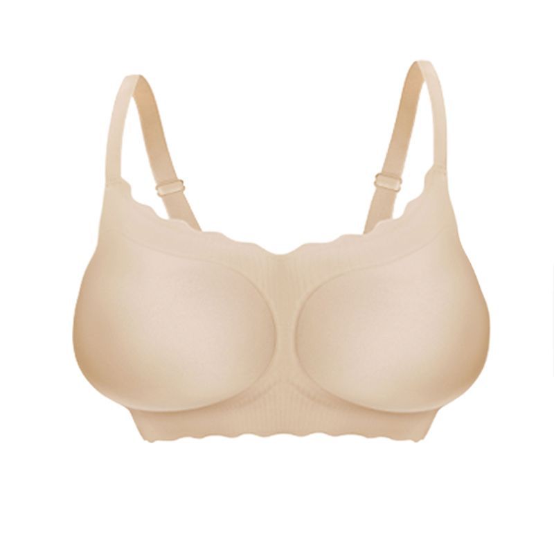 Taza de expansión tira de jalea soporte suave sujetador pequeño pecho de las mujeres empuja hacia arriba grande sin costuras puro deseo dibujos animados pecho engrosado sujetador