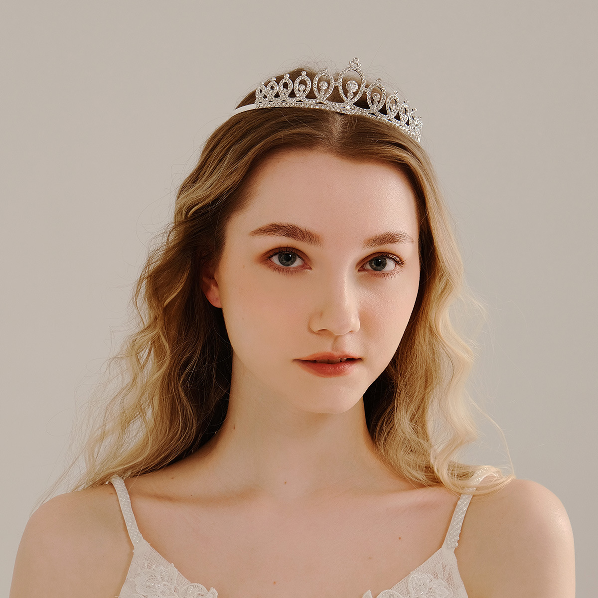 European And American Alloy Rhinestone Birthday Crown Comb Bride Wedding Party Hair Accessories Children's Performance Rhinestone Headband Crown