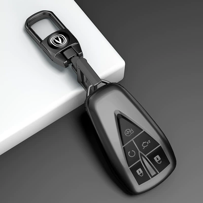 Ruicheng Yida Buckle Shell — Car key bag - type-a-5-key-key-cover-metal-buckle-titanium-gray
