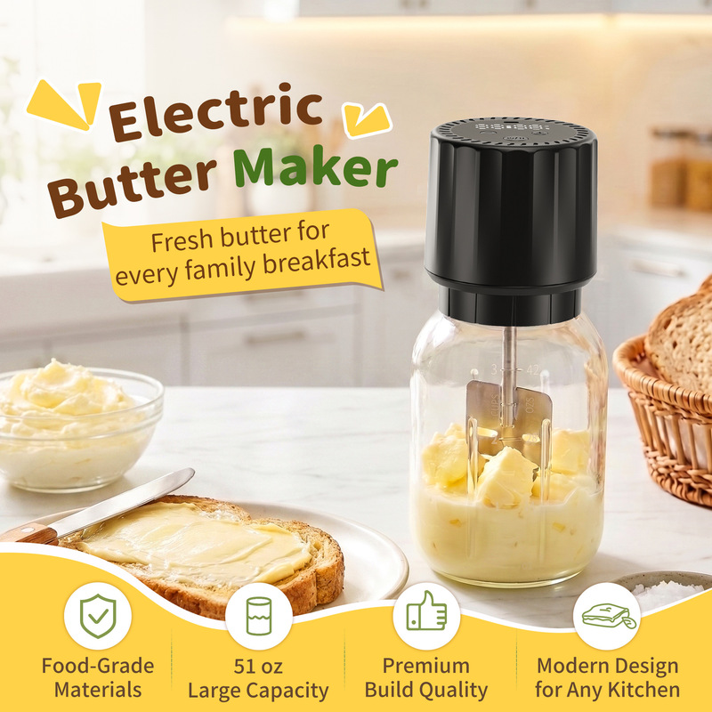Cross-border bestseller electric butter mixer, wireless high-speed blender for making homemade butter, home kitchen cooking mixer Cross-border bestseller electric butter mixer, wireless high-speed blender for making homemade butter, home kitchen cooking mixer